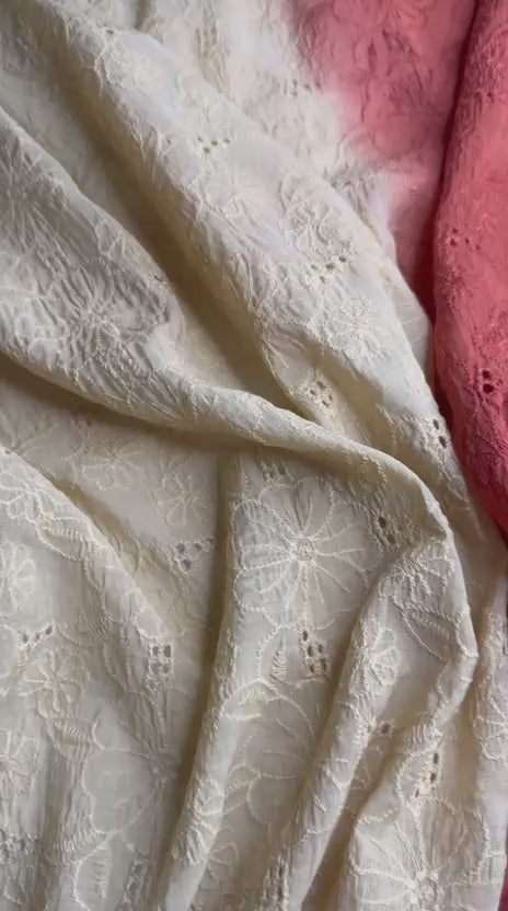 Luxury Paper Silk 2 Tone Chikankari Lawn SHIRT v20